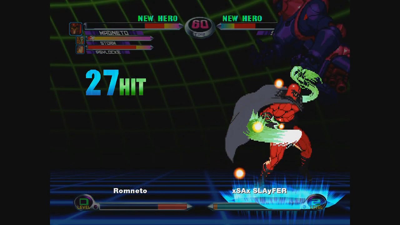 MvC2: 'Soo Special' - Magneto Rom to 5 Snapbacks vs Sentinel