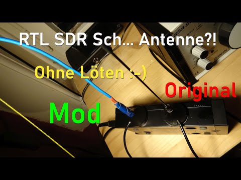 Antenne modifizieren, verbessern, besserer Empfang vom RTL SDR Stick ohne löten! Anleitung