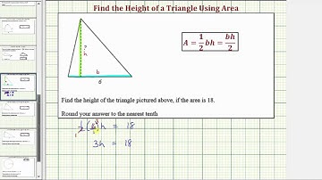 Ex: Find the Height of a Triangle Given Area (Even Base)