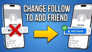 Missing Add Friend Button on Facebook 👤➕ Change Follow Button to Add Friend on Facebook Profile