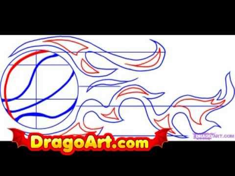 How to draw a basketball, step by step - YouTube