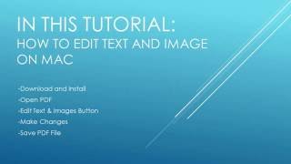 How to Edit Text and Image in PDF on Mac