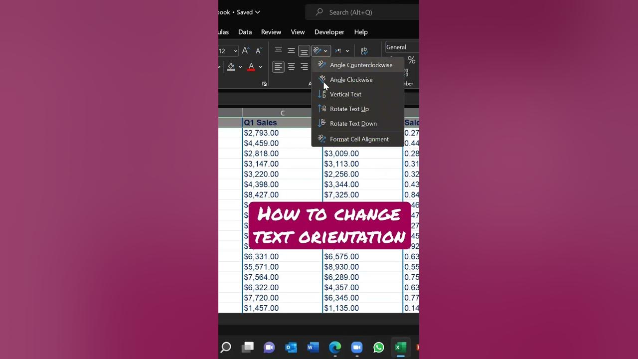 how-to-change-text-orientation-in-excel-youtube