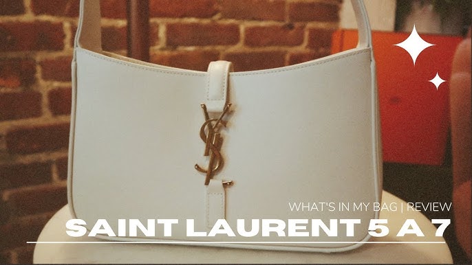 UNBOXING YSL 5 à 7 Hobo bag in vintage white 