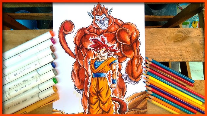 Goku super sayajin deus super sayajin - Desenho de perfect_gaei - Gartic