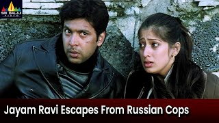 Jayam Ravi and Raai Laxmi Escapes From Russian Cops | Rakshakudu | Telugu Action Scenes