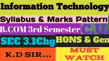 Information Technology & its Application in Business || Syllabus  & Question Pattern | #BCOM #KD_Sir