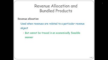 Revenue Allocation and Bundled Products