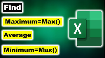 Find the maximum, Minimum and Average Value using Microsoft Excel