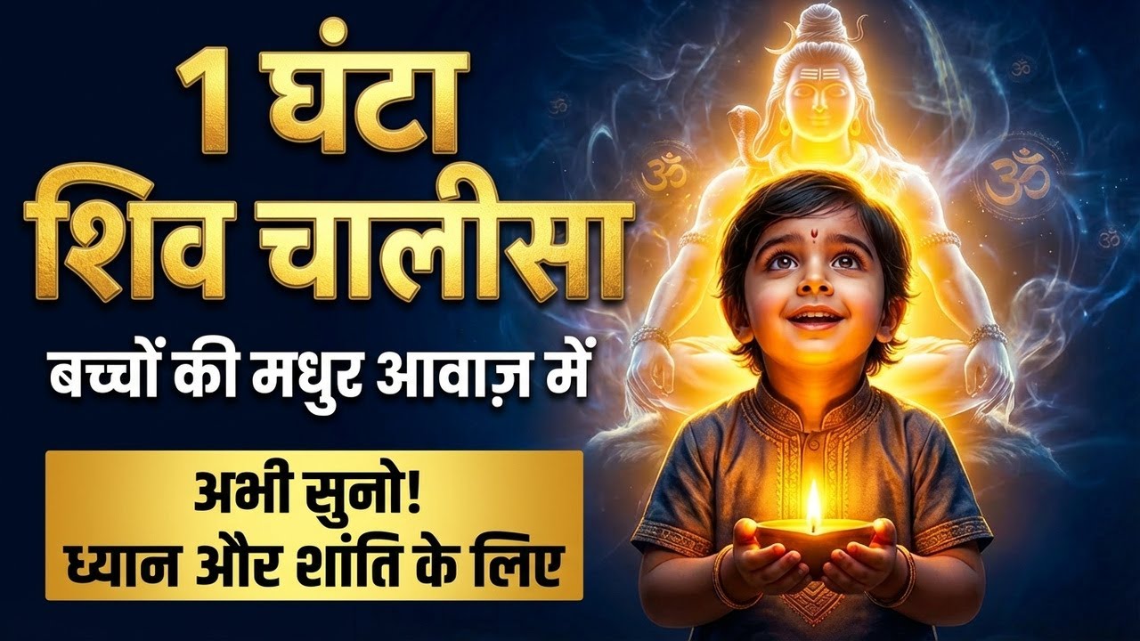 Shiv Chalisa 1 Hour Loop | बच्चों की मधुर आवाज़ में | ध्यान और शांति के लिए