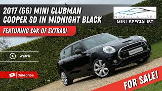 2017 Mini Clubman Cooper SD 2.0 Auto in Midnight Black for sale at Norfolk Cars Mini specialist