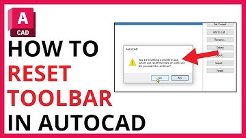 How to Reset Toolbar in AutoCAD [QUICK & EASY[