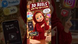 Create 3D AI reels with pop-ups & icons using one prompt! ✨#GoogleFlow #AI #3DReels #shorts #fyp