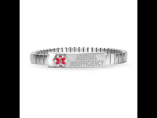 Mediband Adrenal Insufficiency Steroid Dependent Medical ID Bracelet