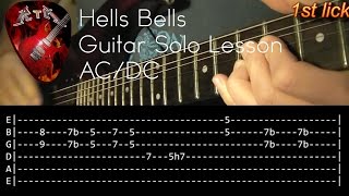 Hells Bells Guitar Solo Lesson - AC/DC (with tabs) chords