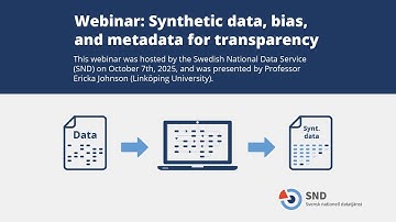 Synthetic data, bias, and metadata for transparency - Webinar with Prof. Ericka Johnson