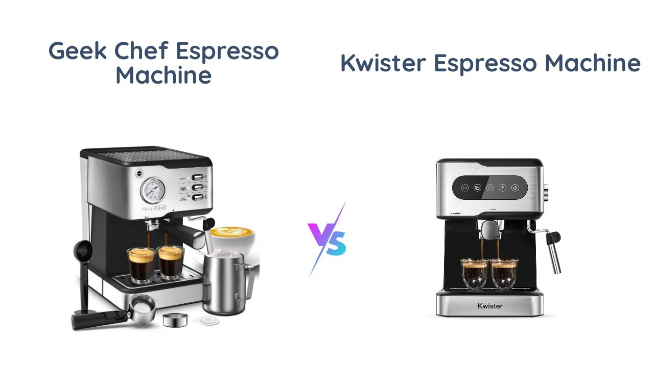 Kwister Espresso Machine 20 Bar Espresso Coffee Maker Cappuccino Machine  with Milk Frother, Coffee Machine with Digital Touch Panel, 50 OZ Removable