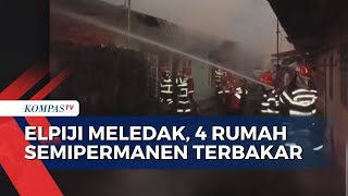 Elpiji Meledak, 4 Rumah di Jambi Terbakar, 1 Orang Luka Bakar