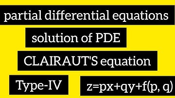 #nonlinear#PDE#clairaut