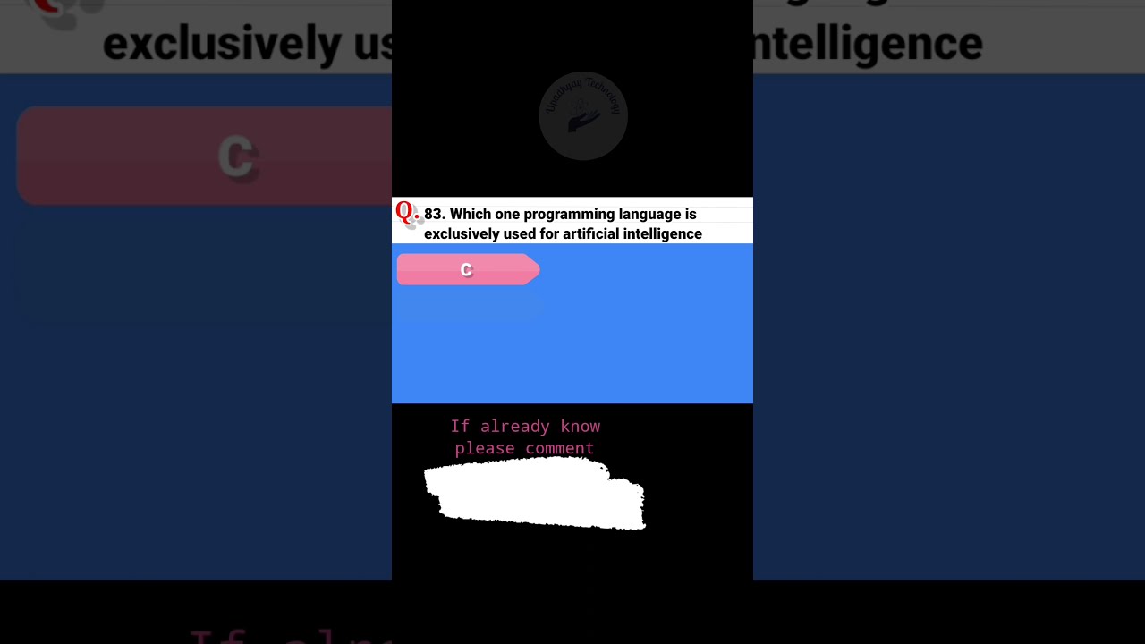 Which One Programming Language Is Exclusively Used For Artificial Which One Programming Language Is Exclusively Used For Artificial
