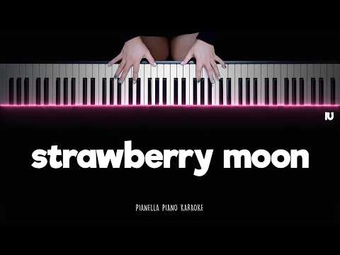 IU - strawberry moon | Piano Karaoke Lyrics by Pianella Piano Karaoke