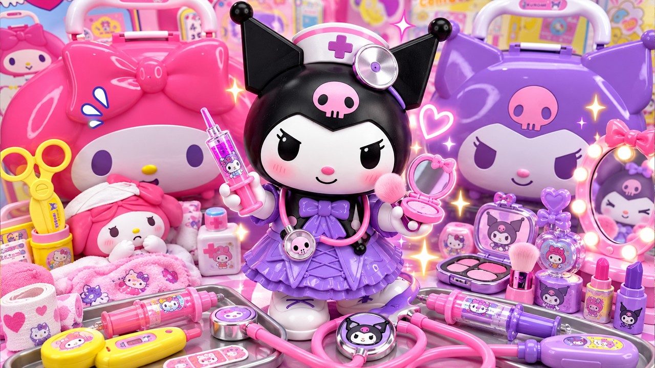 ちーちゃん（家電マニア） Satisfying with Unboxing Hello Kitty Kitchen Playset, Kuromi