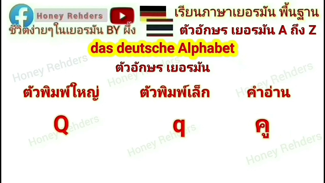 เรียนเยอรมันพื้นฐาน คาบที่1: ท่อง A B C D ตัวพยัญชนะ เยอรมัน