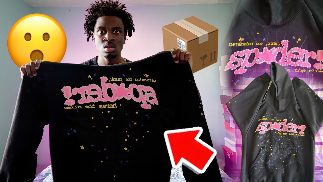 Обзор и распаковка толстовки SP5DER P*NK V2 «чёрная»🔥💪🏾 — популярный бренд толстовок YOUNG THUG💕
