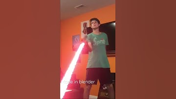 Lightsaber effect made in blender #blender #starwars #lightsaber