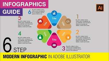 Six Options Modern Infographic Design template | Illustrator Infographic Tutorial