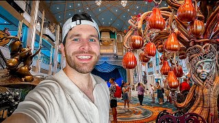 Boarding The Disney Treasure Halloween On The High Seas Cruise Room Tour, Sail Away Party & Dinner