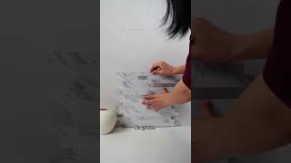 🔥 Peel &amp; Stick Kitchen Backsplash Tiles DIY | Easy Kitchen Makeover Installation