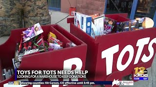 Local organization in dire need of new warehouse  to put on Toys for Tots distribution