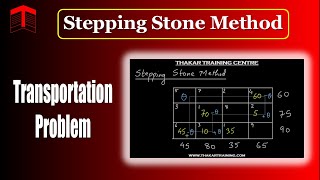 STEPPING STONE METHOD Transportation Problem Optimal Solution | GATE Preparation (2/2)