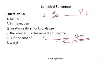 Jumbled Sentences Practice Set 1 #SATHEE_SSC #swayamprabha #SSC