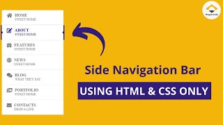 Side Navigation Bar Using HTML & CSS | Rogue Code | Learn HTML and CSS Update