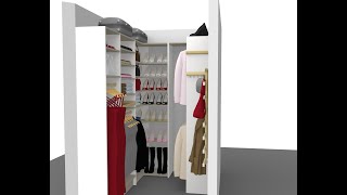 5x6 Closet Plans and Render - 3D screenshot 5