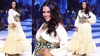 Neha Dhupia Walk On Ramp At Lakme Fashion Week 2023