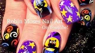 Halloween Black Cats and Owl Nails | DIY Nail Art Design Tutorial