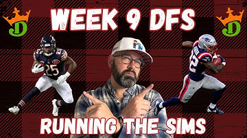 NFL DFS Week 9 DraftKings Strategie en Keuzes | Run The Sims met een Milly Maker Winnaar