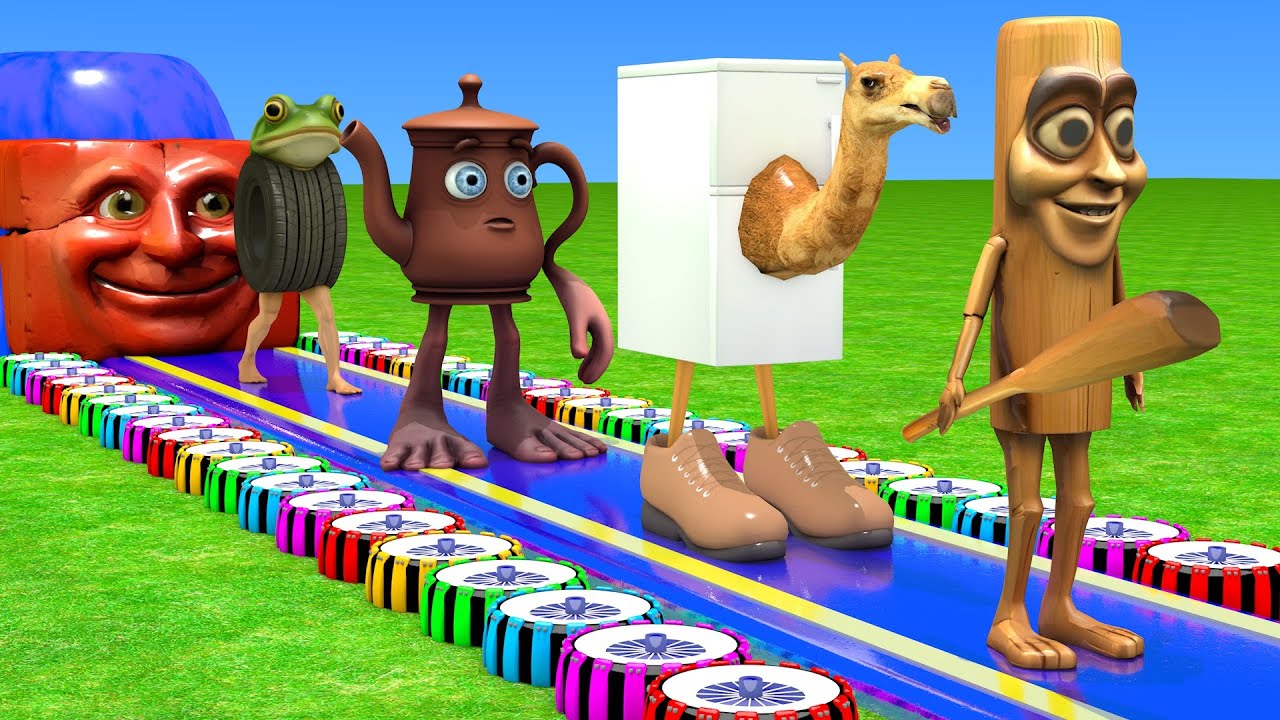 Long Slide Game With Cow Elephant Gorilla Hippopotamus Tiger 3d Animal Game Funny 3d Animals