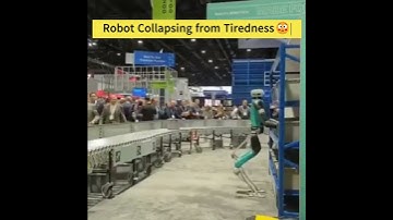Robot collapsing from tiredness after a long day’s work #viral #shorts #robot #ytshorts