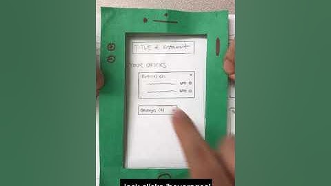 Good Food App Paper Prototype