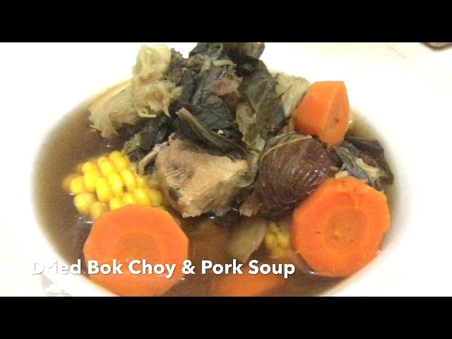 Chinese Dried Bak Choy And Pork Soup