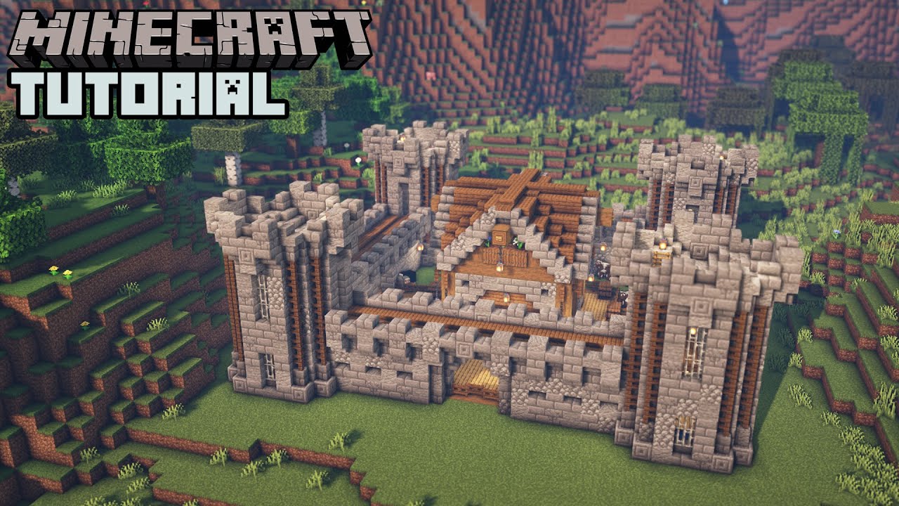 Minecraft Ultimate Castle Survival Base Tutorial How To Build Youtube