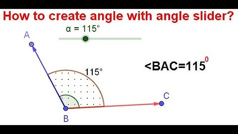 Angle with angle slider#Geogebra#Slider tool# Angle Slider