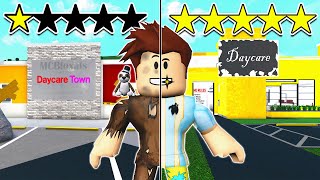 1 STAR vs 5 STAR Daycare In Roblox Bloxburg RP!