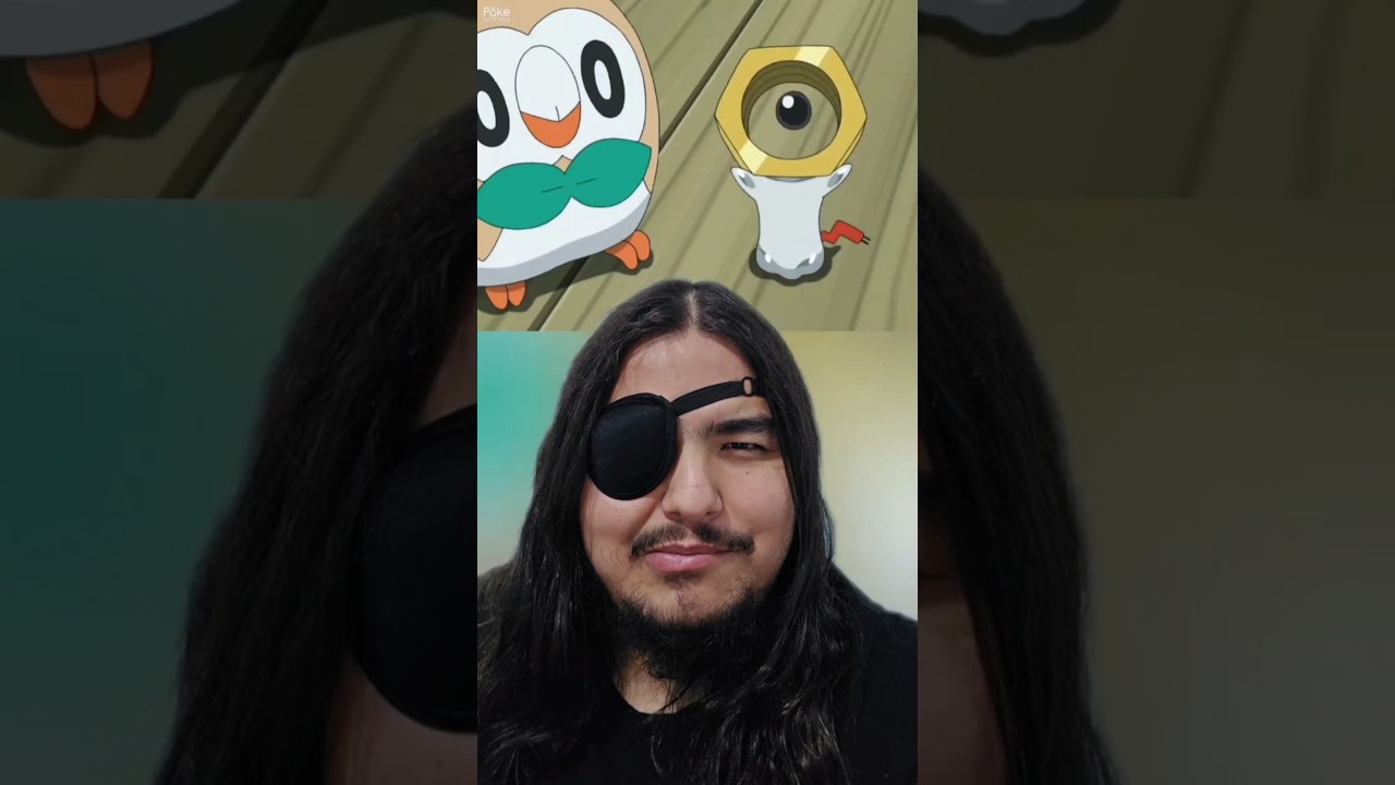 No anime esse Pokémon do Ash só tem um olho ou isso é a cabeça do Meltan? E porque Rowlet vira um...