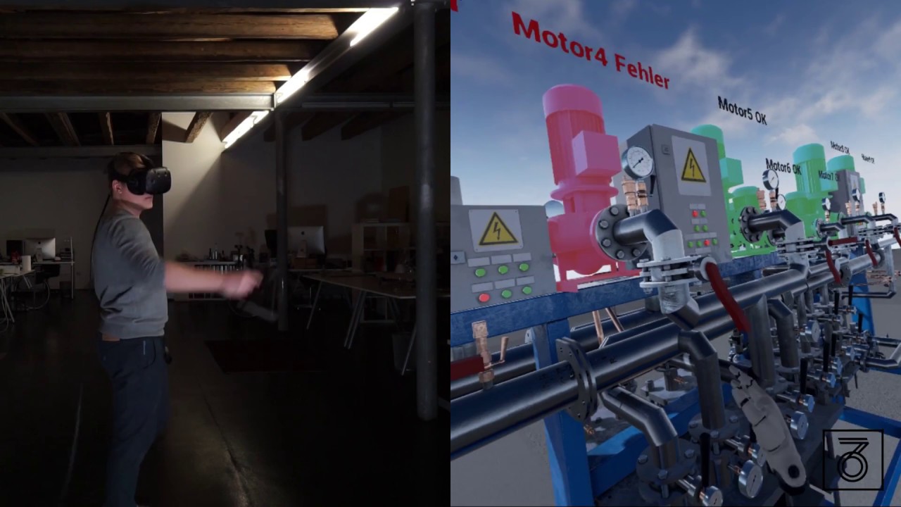 VR virtual reality industrial walkthrough UE4 HTC VIVE - YouTube