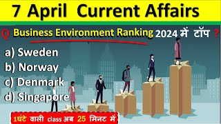 7 April Current Affairs 2024 Daily Current Affairs Current Affairs Today Today Current Affairs
